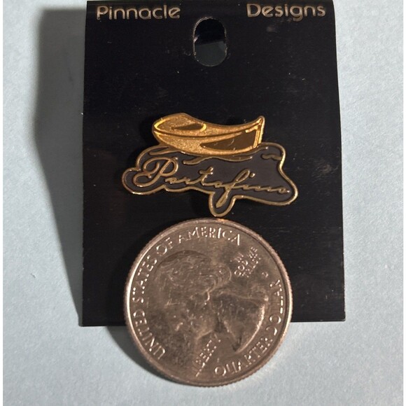 Portifino,Italy Cloisonne Lapel Pin Italia New on card - Picture 2 of 2